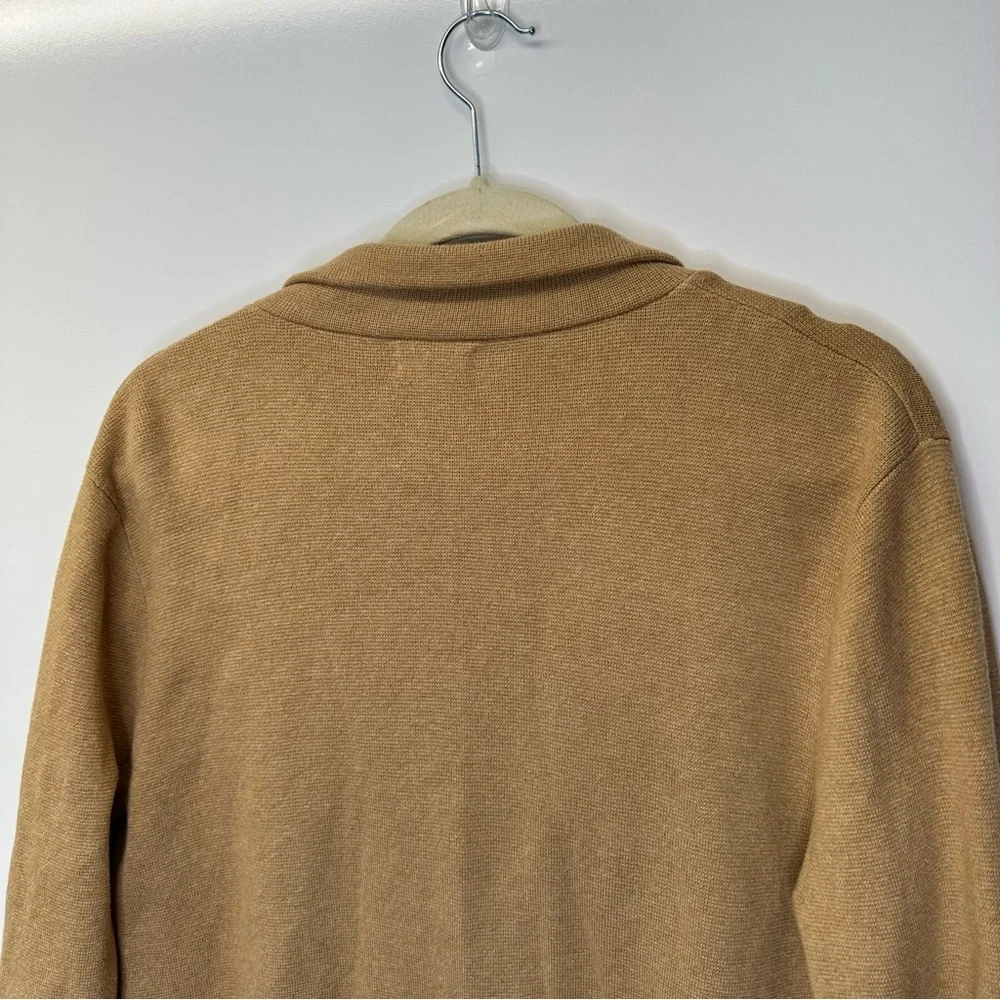 J. Crew Factory Schoolboy Sweater Blazer Size Large Heather Acorn 100% Cotton